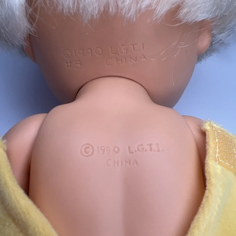 Vintage 1990 Galoob Baby Face So Delightful DeeDee #8 Doll Lavender Eyes